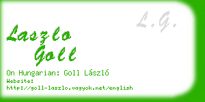laszlo goll business card